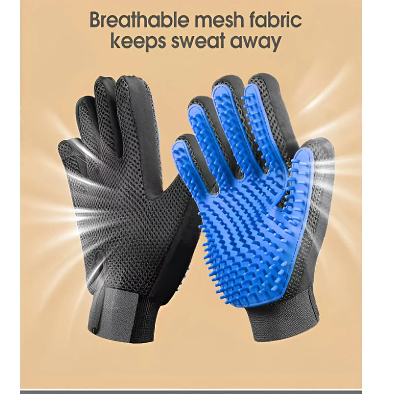 Pet Grooming Glove – Gentle Deshedding & Ergonomic Fit