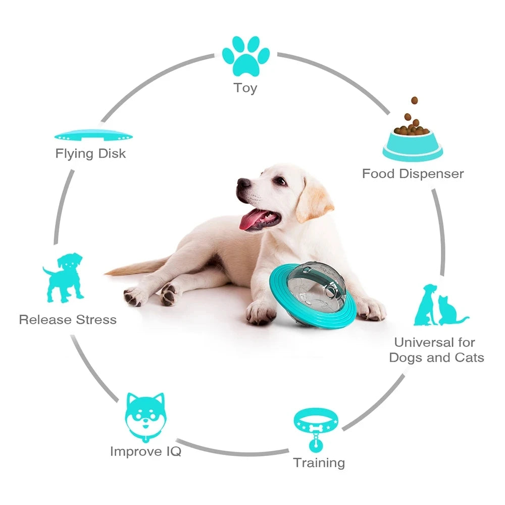 Treat Dispensing Flying Disc – Interactive Dog Toy for Outdoor Fetch & IQ Training