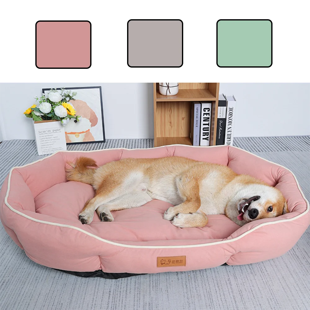 Corduroy Dog Sofa Bed – Large Couch with Removable Cover
