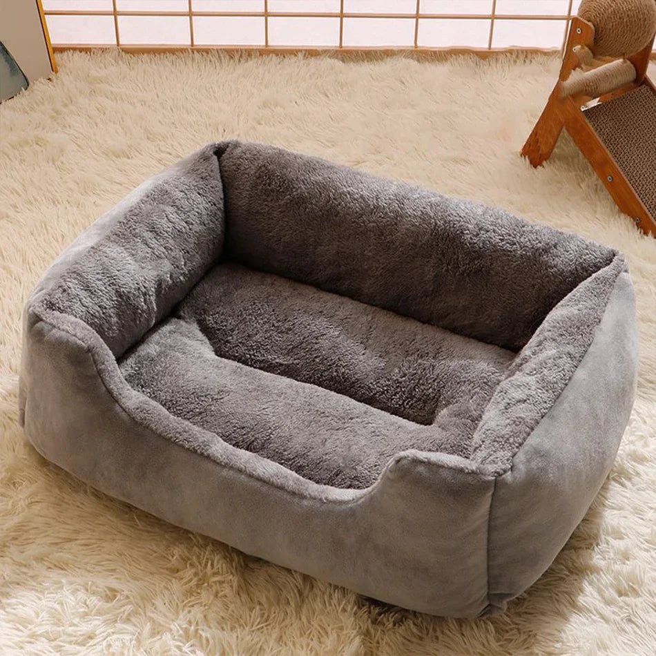 Soft Plush Pet Bed – Breathable with 5 Sizes