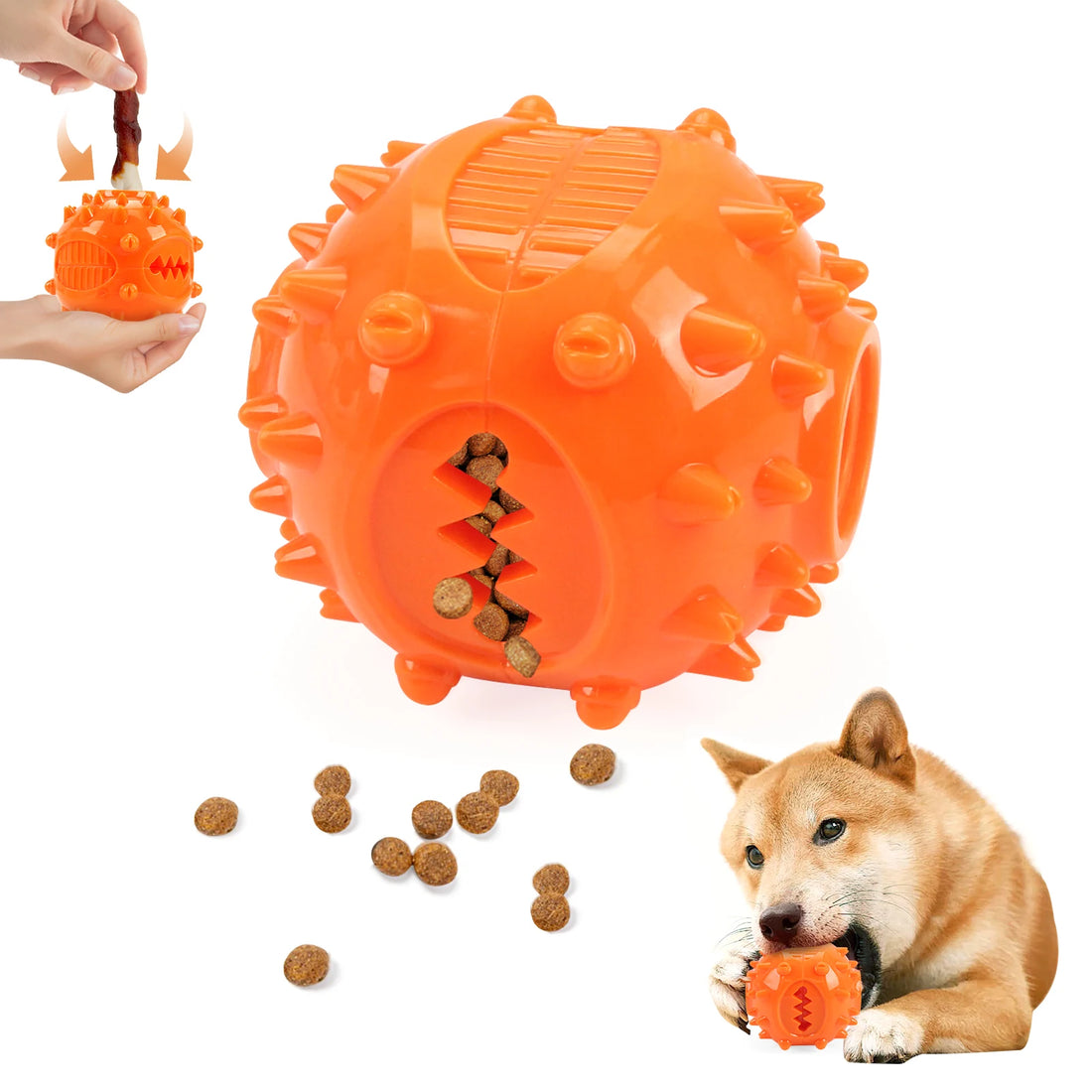Dog Chew Ball Set – 4-in-1 Treat Dispensing & Cleaning