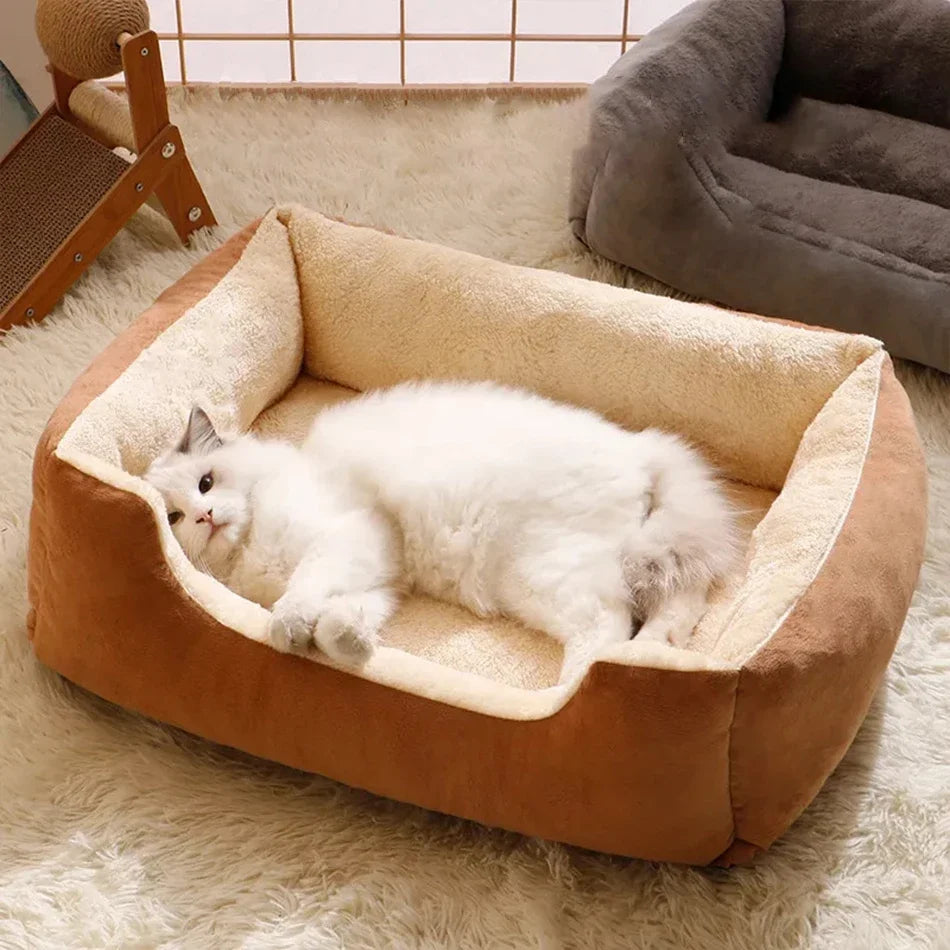 Soft Plush Pet Bed – Breathable with 5 Sizes