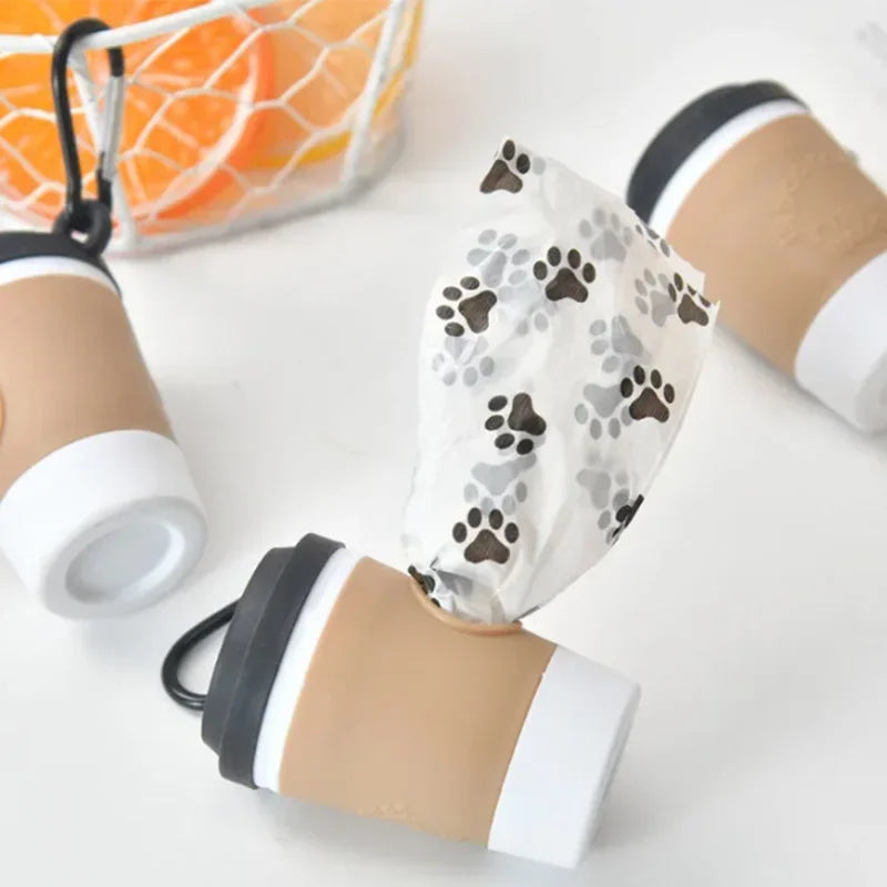 Coffee Cup Poop Bag Dispenser – Portable with Carabiner Clip