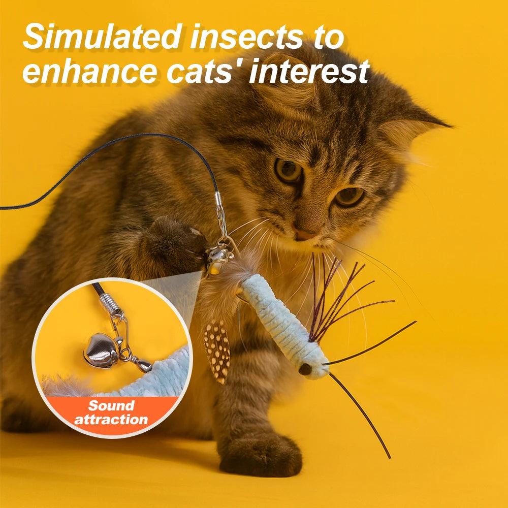 Luxury Cat Teasing Wand – Handmade Dragonfly with Replaceable Heads