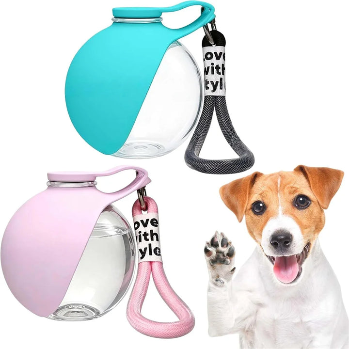 Portable Pet Water Bottle – Leak-Proof with Built-in Bowl