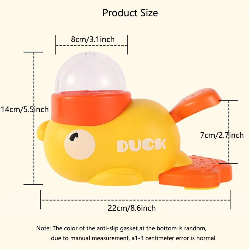 Duck Shaped Pet Feeder – Press-to-Dispense & 3 Outlet Sizes