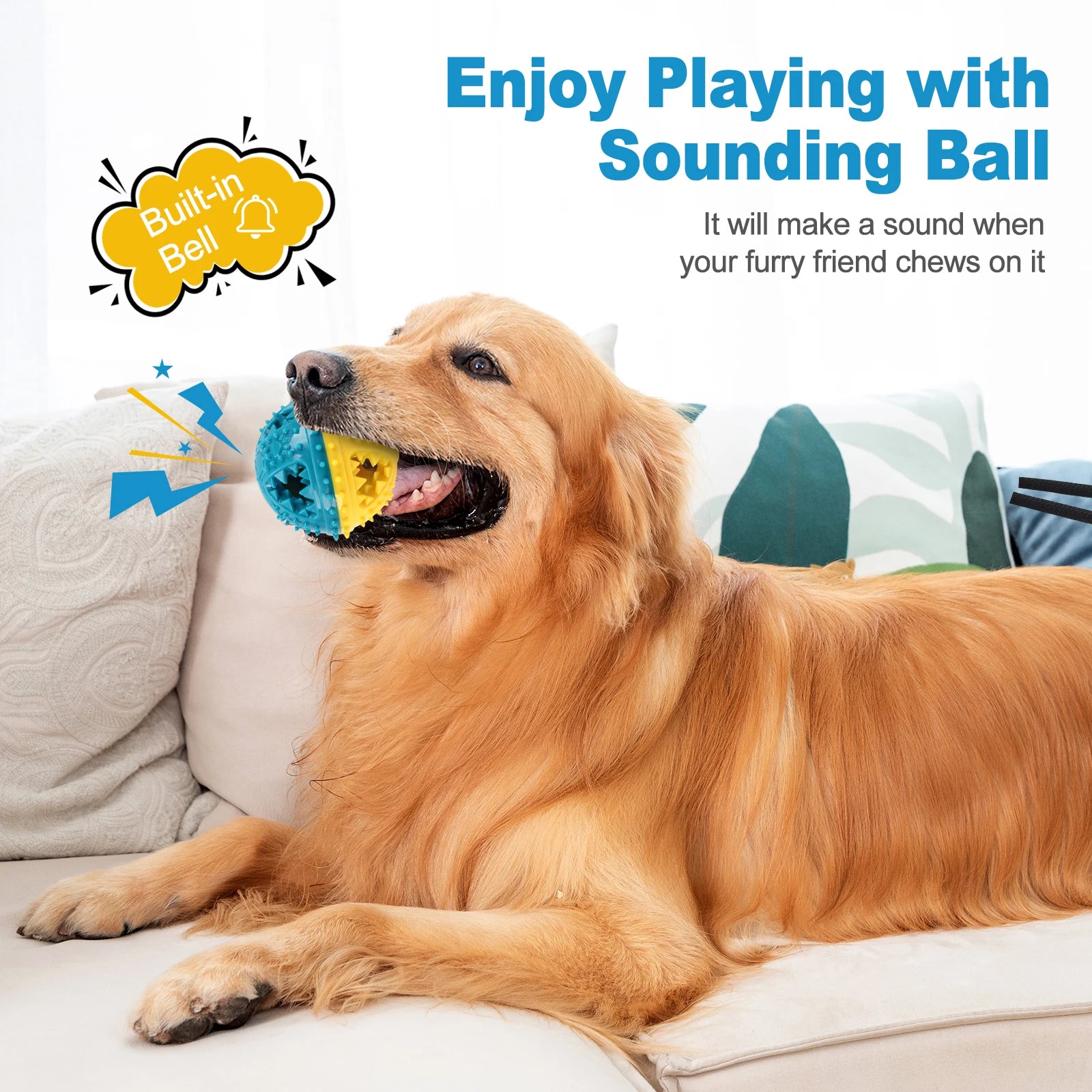 Dog Chew Ball Set – 4-in-1 Treat Dispensing & Cleaning