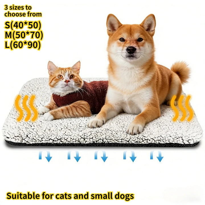 Self-Heating Pet Pad – No Electricity, Washable