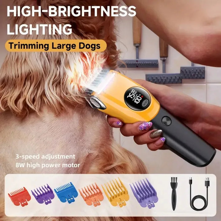 Professional Dog Clipper – LED Display & 7500 RPM