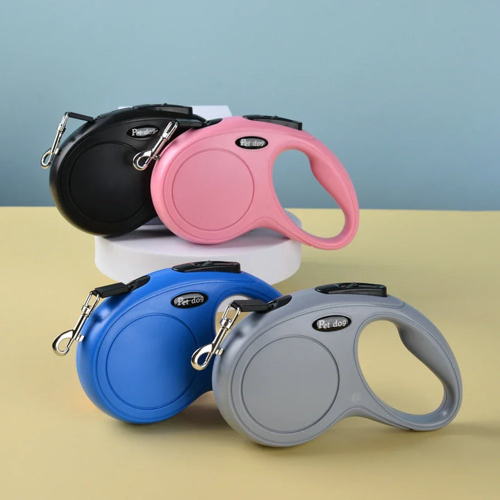 Retractable Dog & Cat Leash – Nylon 3M/5M with Quick-Release