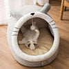 Cartoon Cat Cave Bed – Foldable & Washable with Animal Ears