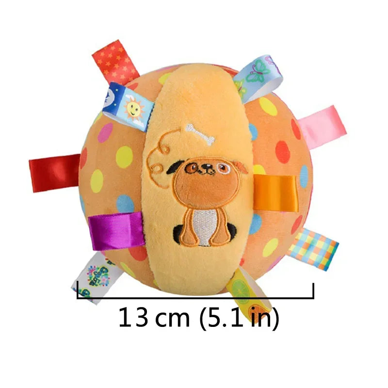 Interactive Ball Dog Toy – Plush Tug Toy with Bell