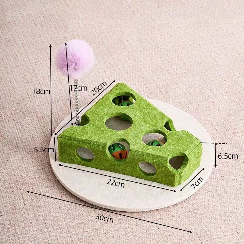 Cat Puzzle Maze – Interactive Felt Toy with Bell