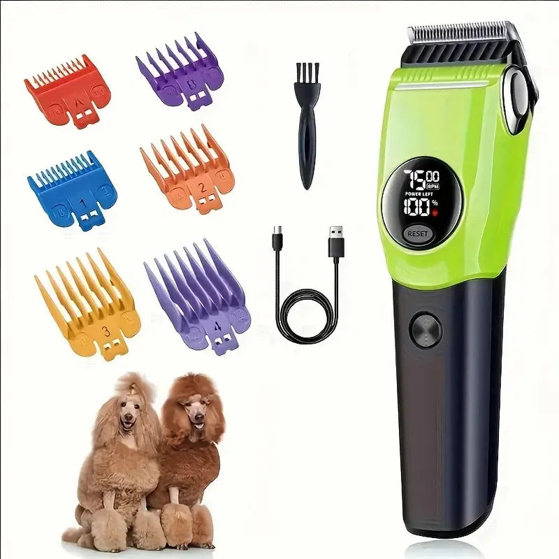 Professional Dog Clipper – LED Display & 7500 RPM