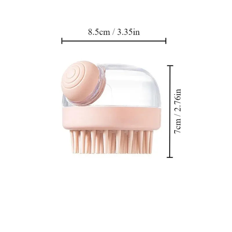 Dog Shower Brush – Shampoo Dispenser & Silicone
