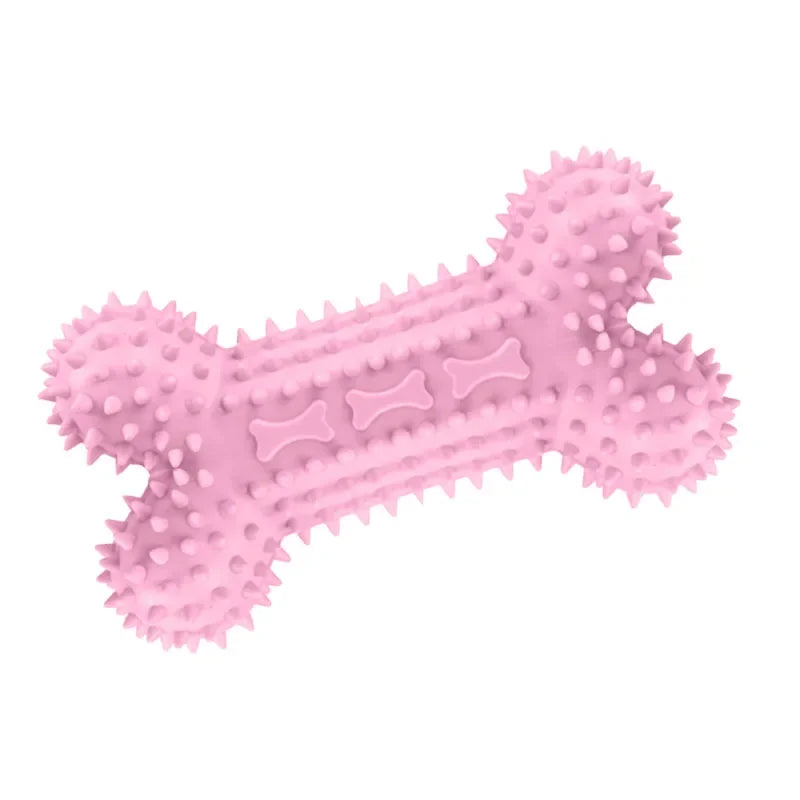 Pink Dog Chew Toy Set – 3-Pack with Teeth Cleaning