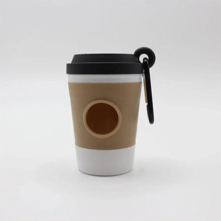 Coffee Cup Poop Bag Dispenser – Portable with Carabiner Clip