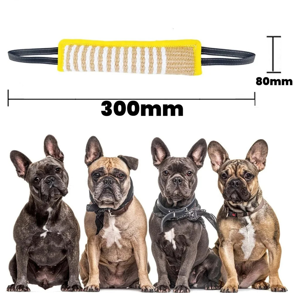 Dog Training Tug Toy – Durable Linen with Dual Handles