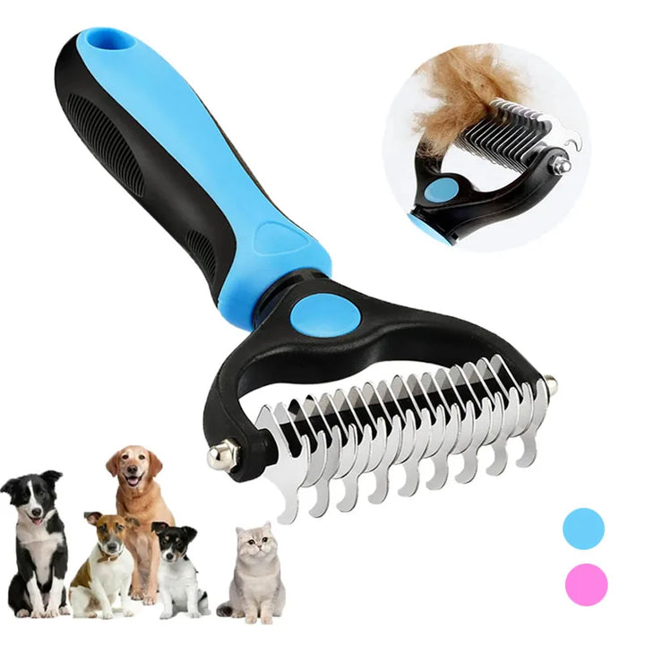 Self-Cleaning Pet Brush – Stainless Steel with 2 Sizes & 2 Colors