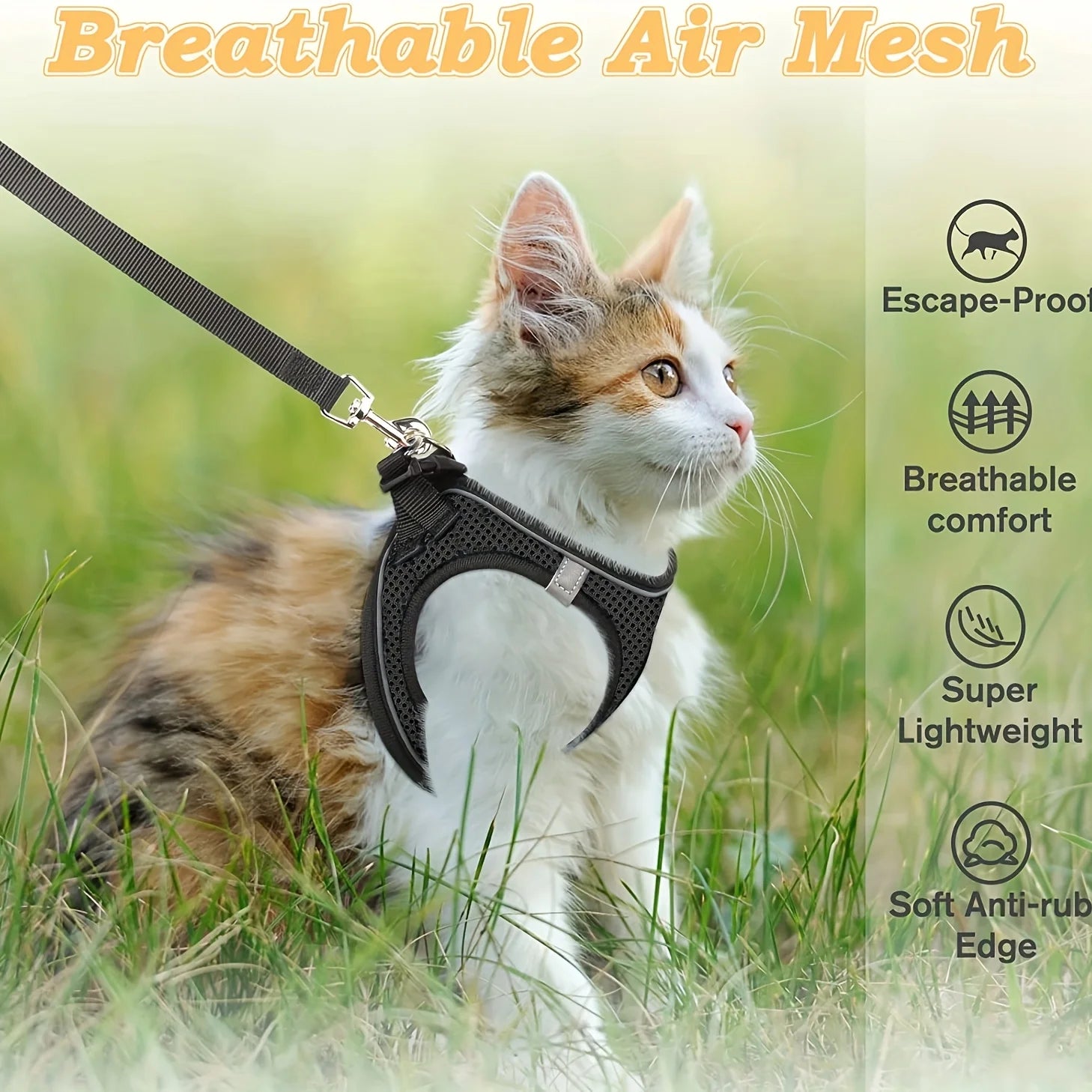Escape-Proof Harness – Breakaway Buckle & Adjustable