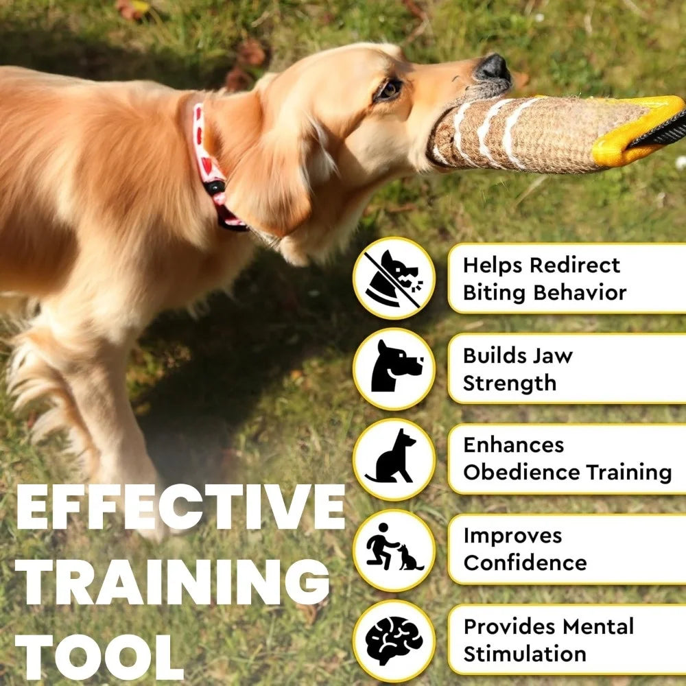 Dog Training Tug Toy – Durable Linen with Dual Handles