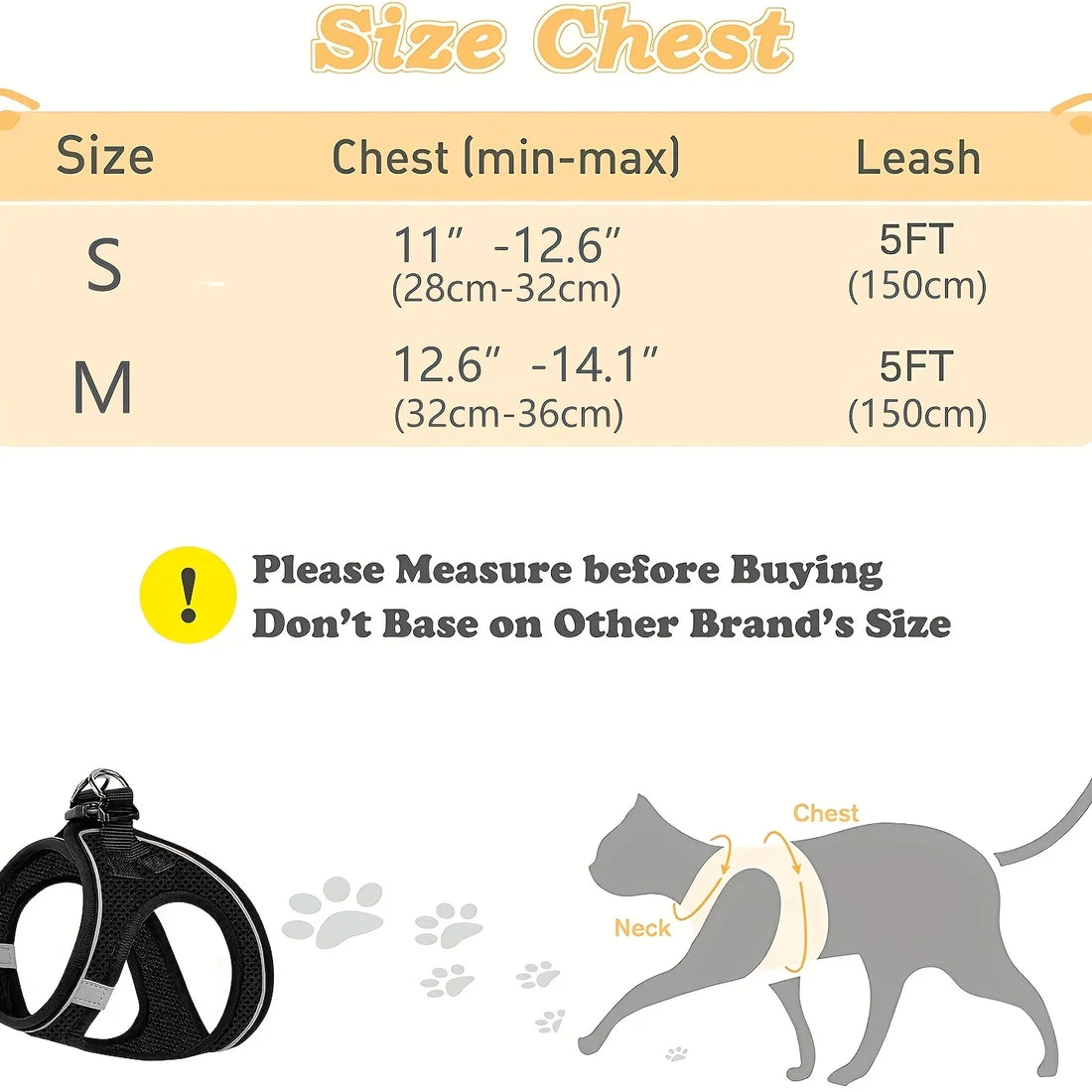 Escape-Proof Harness – Breakaway Buckle & Adjustable