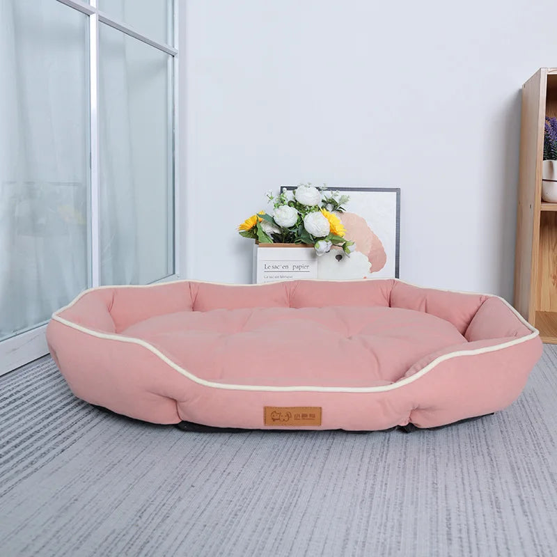 Corduroy Dog Sofa Bed – Large Couch with Removable Cover