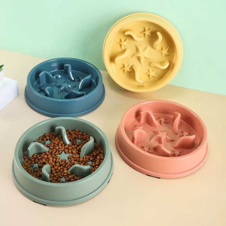 Slow Feeder Pet Bowl – Anti-Slip Anti-Tip with Maze Design