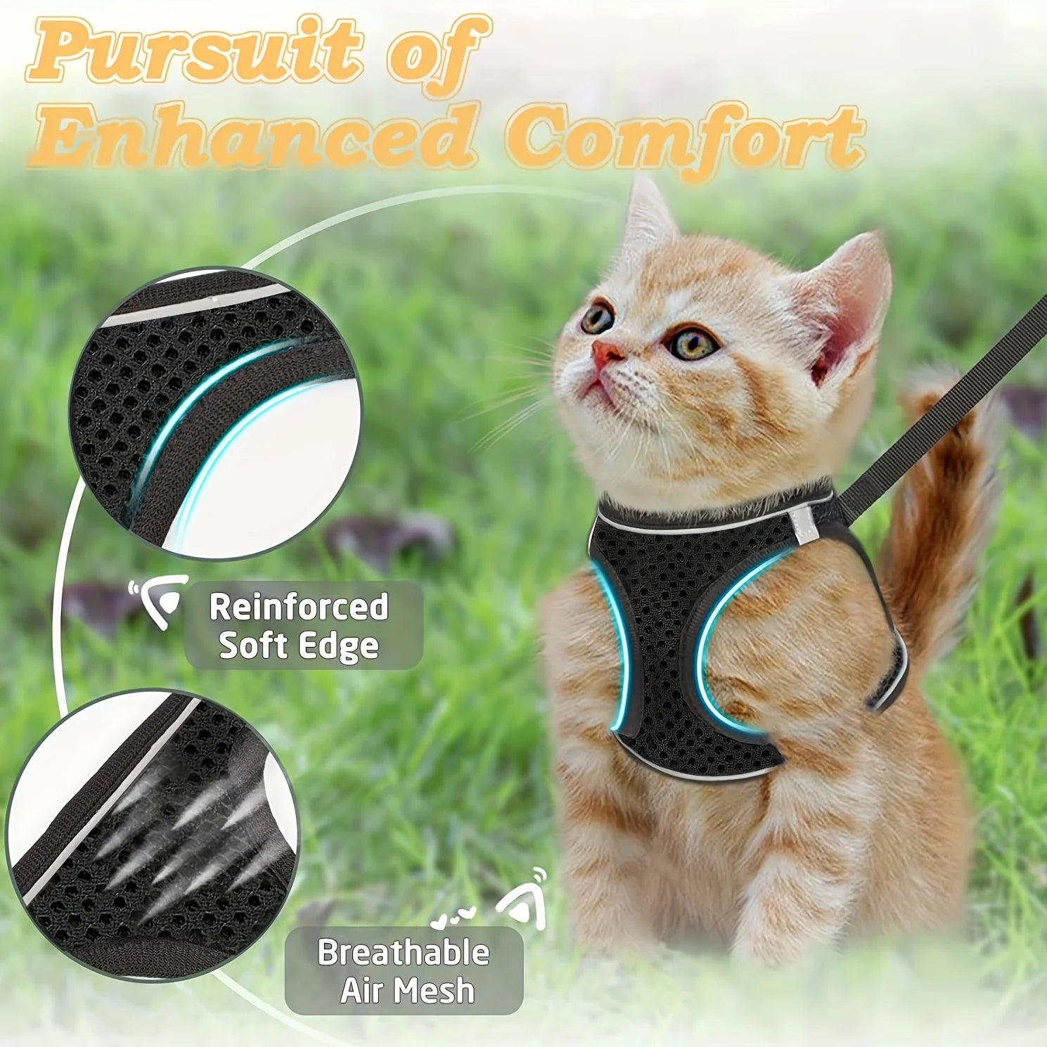 Escape-Proof Harness – Breakaway Buckle & Adjustable