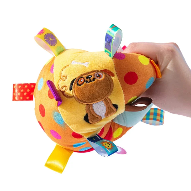 Interactive Ball Dog Toy – Plush Tug Toy with Bell
