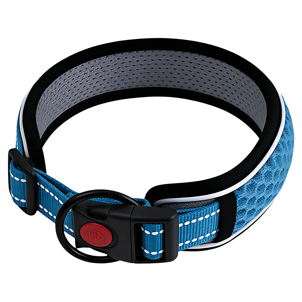 Breathable Mesh Dog Collar – Reflective & Adjustable