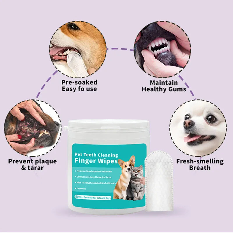 Pet Wipes – Teeth Cleaning & Tear Stain Remover