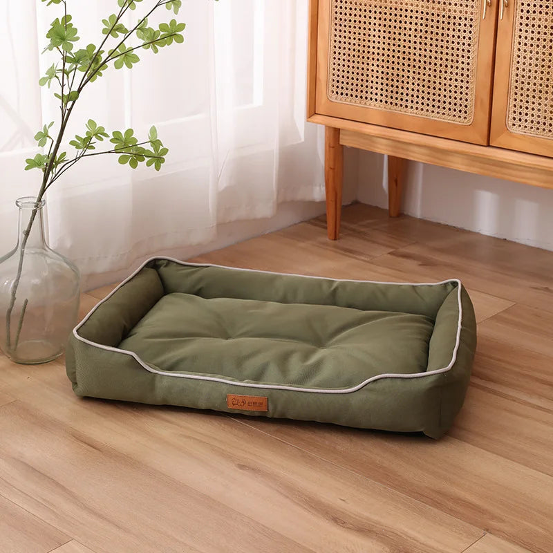 Corduroy Dog Sofa Bed – Large Couch with Removable Cover