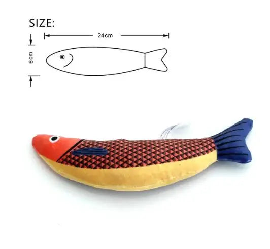 Catnip Fish Toy – Teeth Grinding & Crinkle Sound