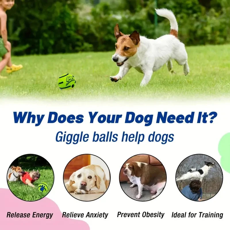 Dog Giggle Ball – Funny Interactive IQ Training Toy with Giggle Sound