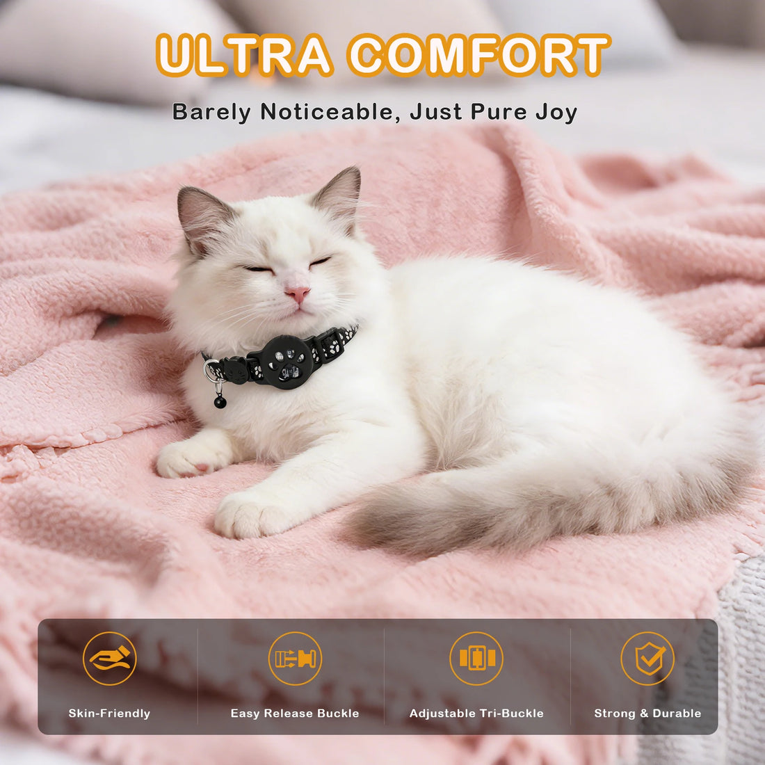 Smart GPS Pet Tracker – No Monthly Fee & Adjustable