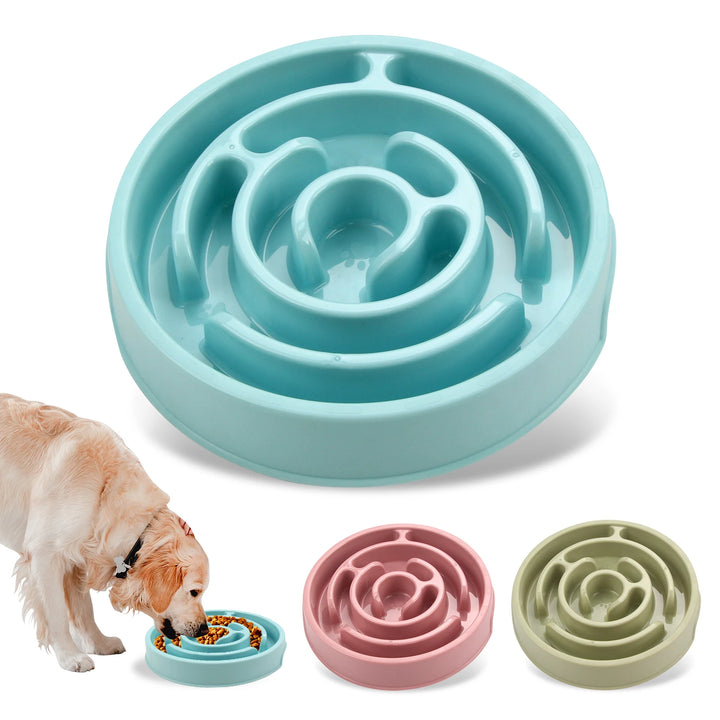 Slow Feeder Dog Bowl – Anti-Gulping with 4 Sizes