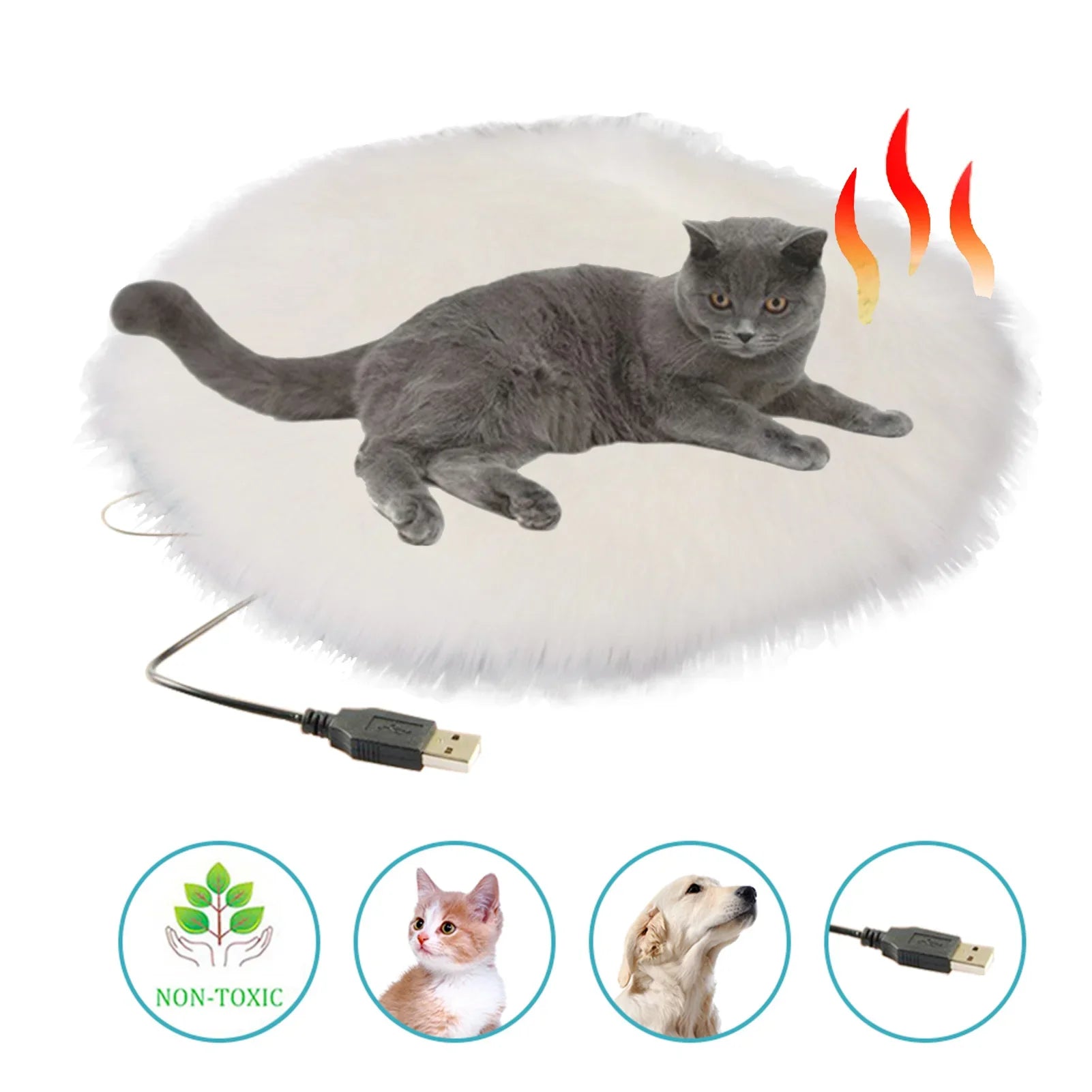 USB Pet Heating Pad – Electric Waterproof Mat