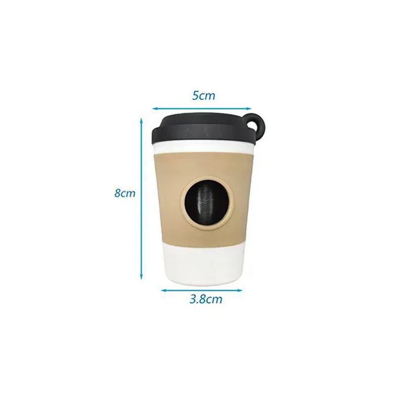 Coffee Cup Poop Bag Dispenser – Portable with Carabiner Clip
