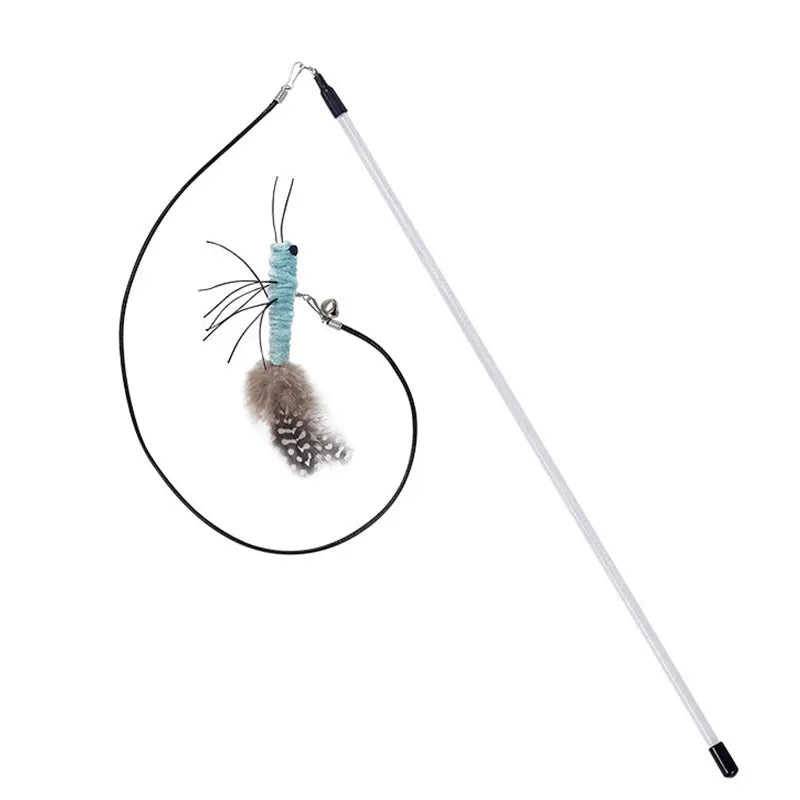 Luxury Cat Teasing Wand – Handmade Dragonfly with Replaceable Heads