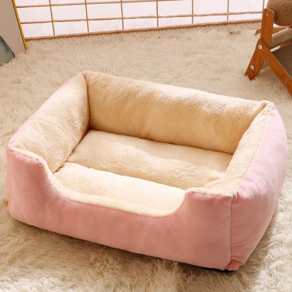 Soft Plush Pet Bed – Breathable with 5 Sizes
