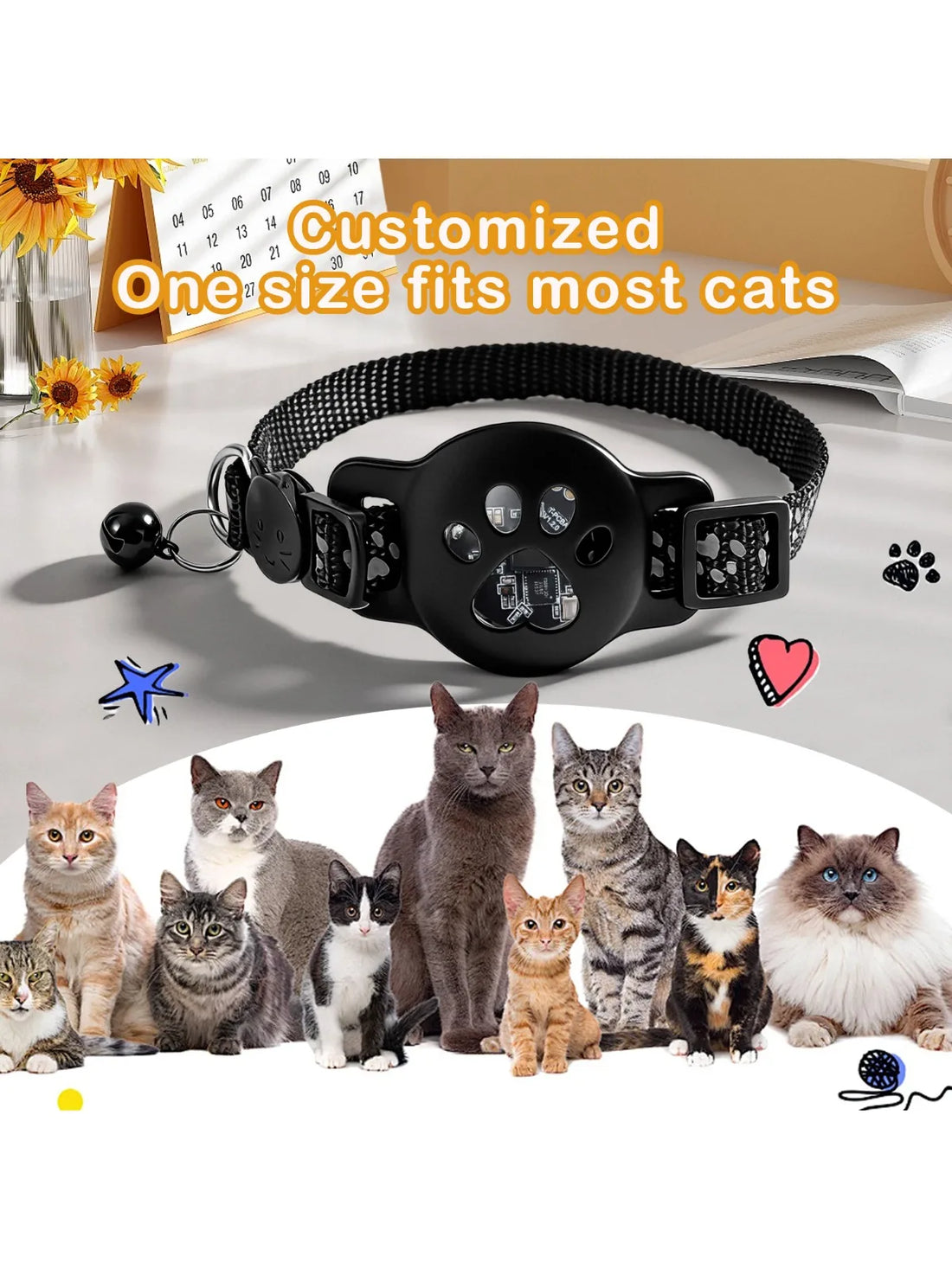Smart GPS Pet Tracker – No Monthly Fee & Adjustable