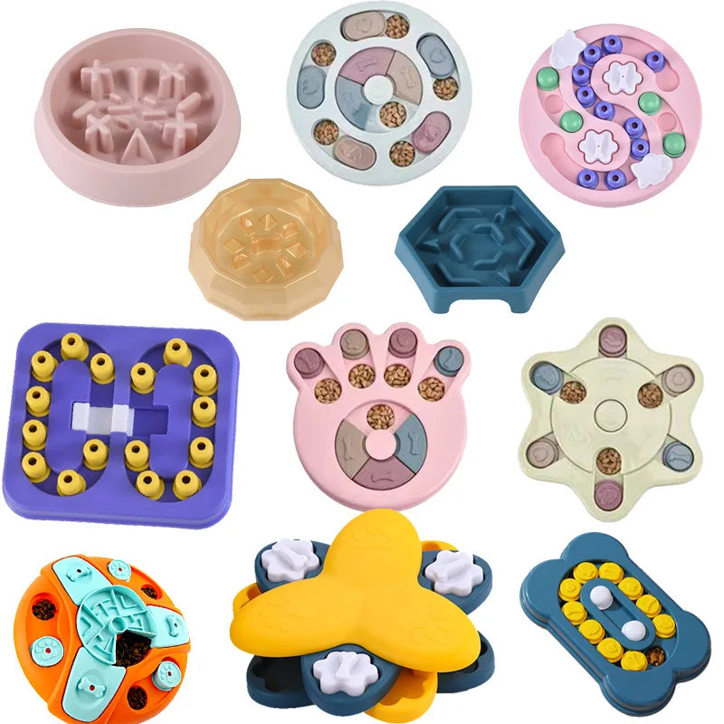 Dog Puzzle Feeder – Interactive Slow Feeder Bowl for IQ Training