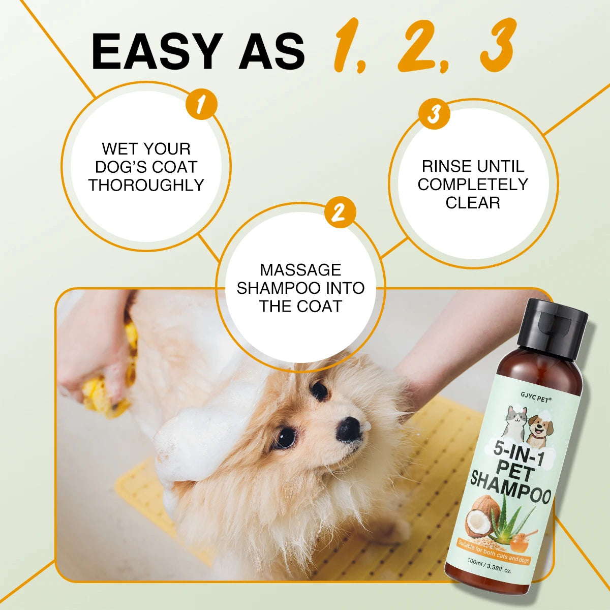 Pet Shampoo – Natural Oatmeal & Aloe Vera