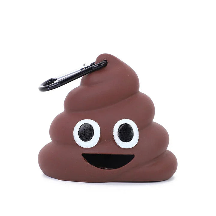 Poop-Shaped Bag Dispenser – Silicone with Carabiner Clip