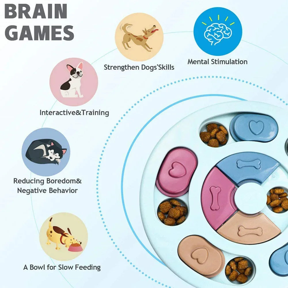 Dog Puzzle Feeder – Interactive Slow Feeder Bowl for IQ Training
