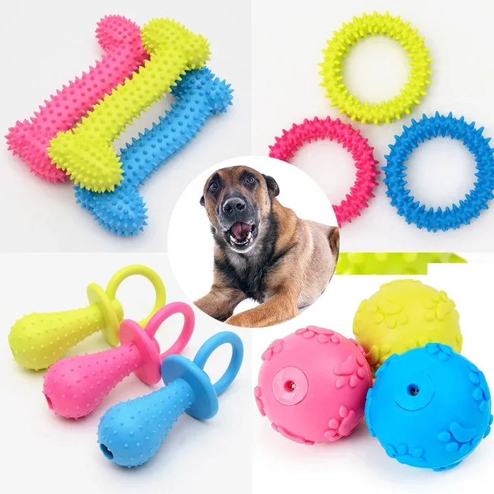 Indestructible Chew Toy – TPR Teeth Cleaning & Squeaky