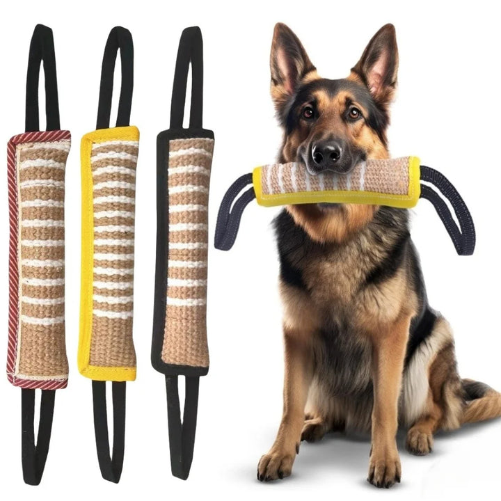 Dog Training Tug Toy – Durable Linen with Dual Handles