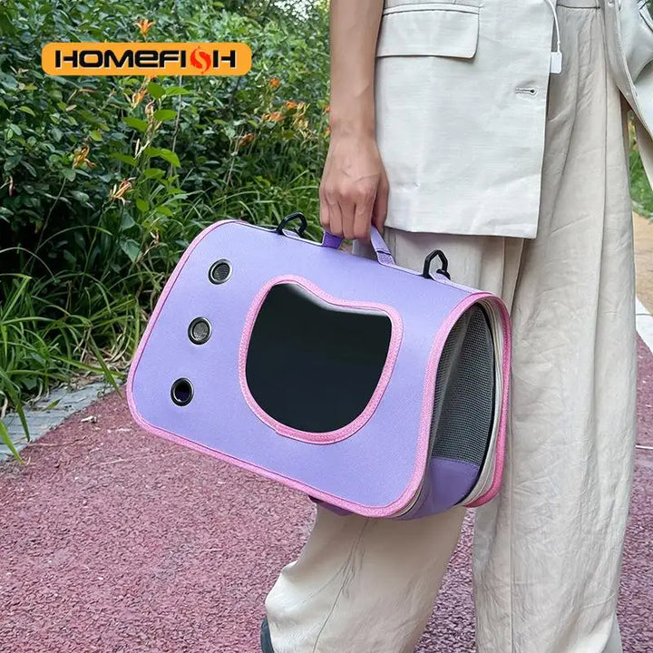 Portable Pet Carrier Bag – Foldable & Breathable Crossbody