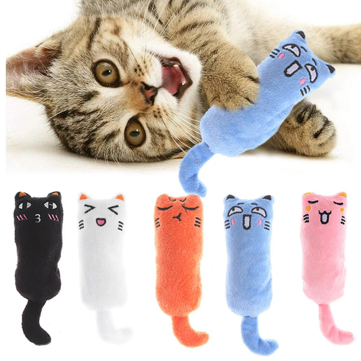 Mini Catnip Squeaky Toy – Plush Cat Teething Toy with 5 Colors